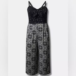 Torrid Tie Front Culotte Jumpsuit